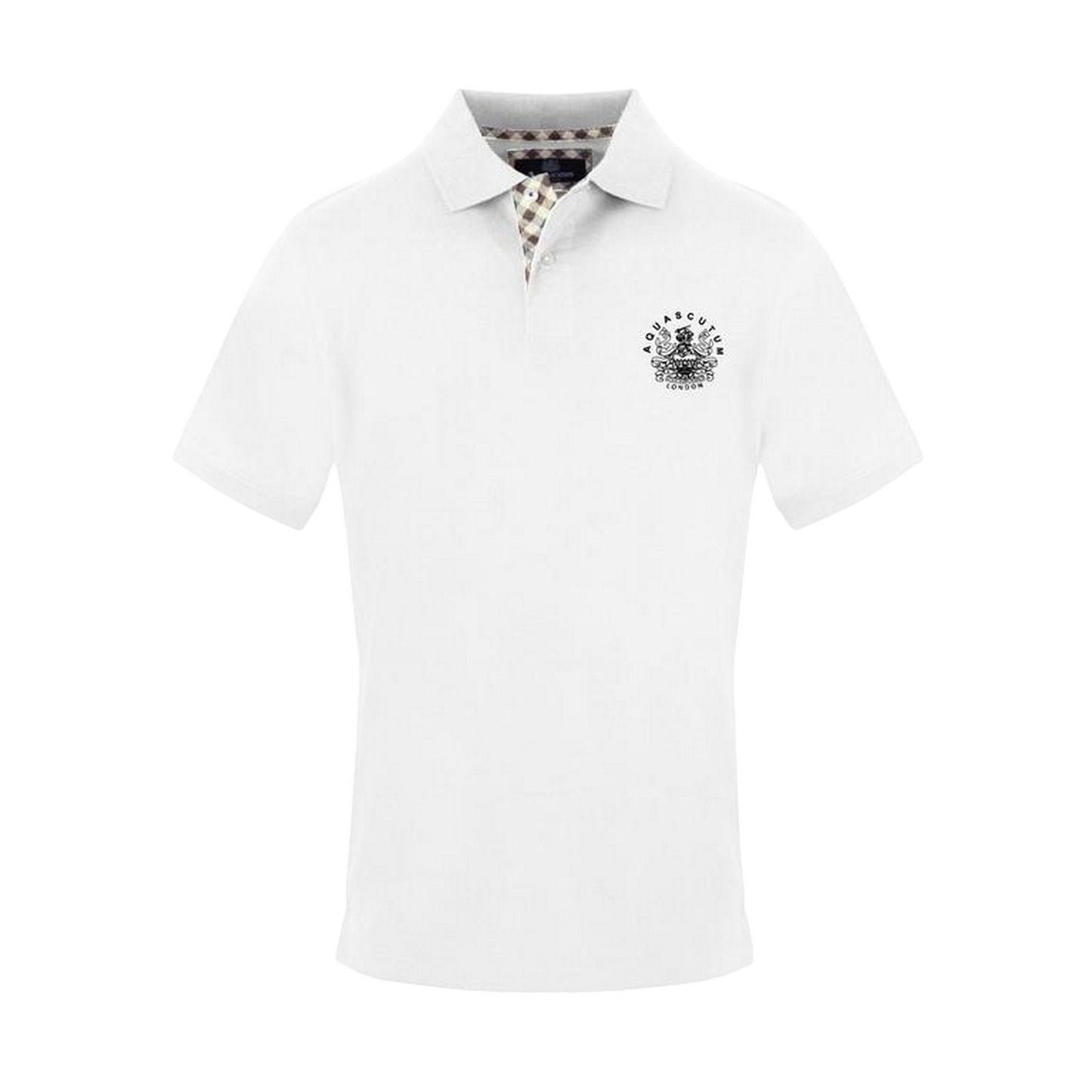 White - Front - Aquascutum Mens Collared Polo Shirt