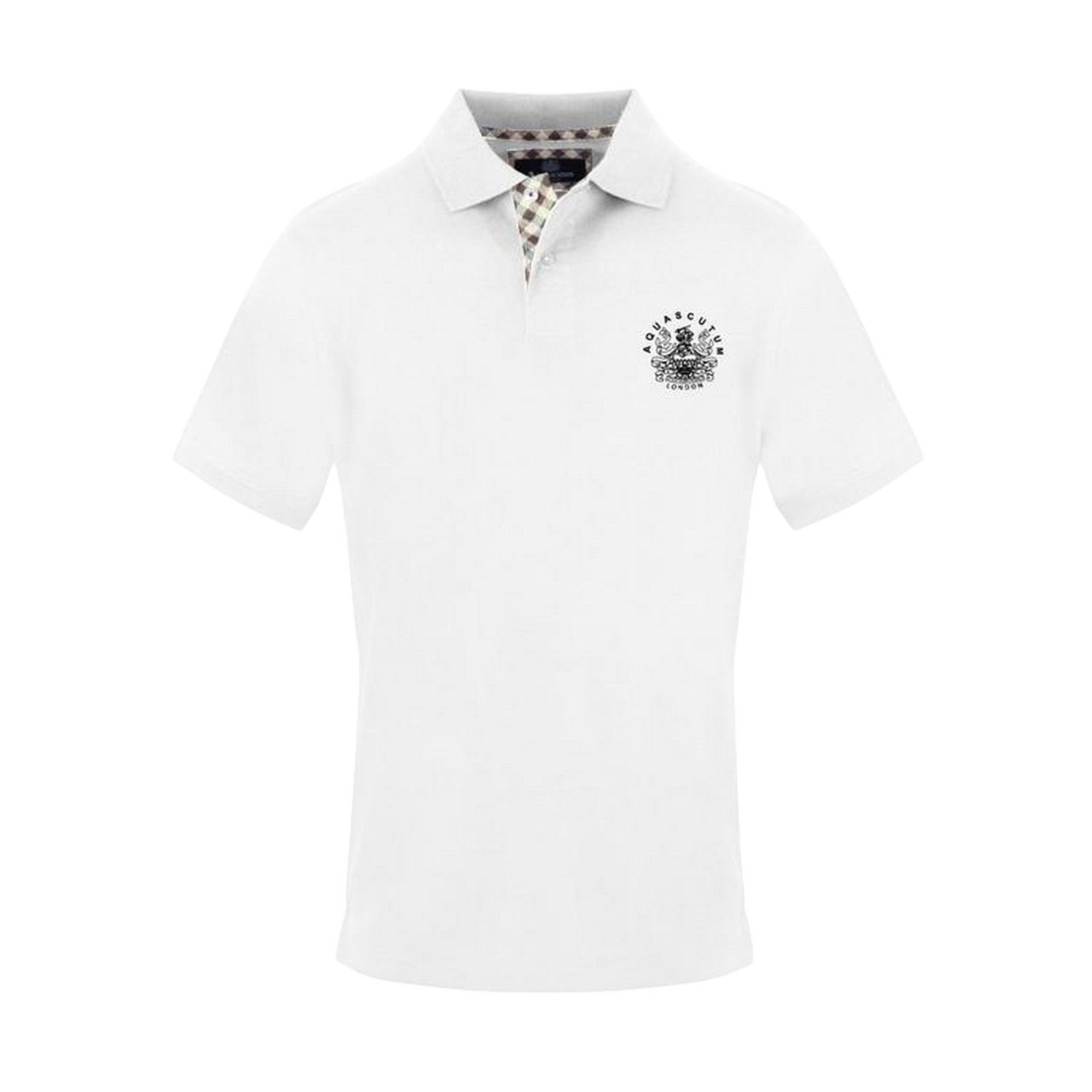 White - Front - Aquascutum Mens Collared Polo Shirt