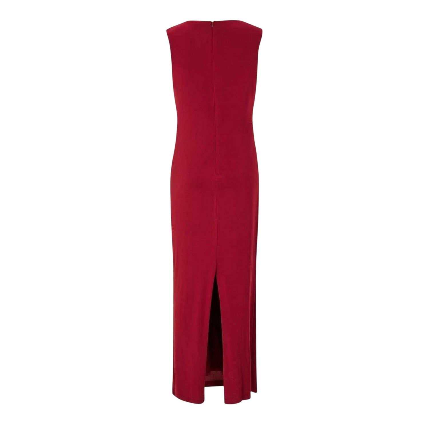 Wine - Back - Biba Womens-Ladies Cinched Waist Maxi Dress