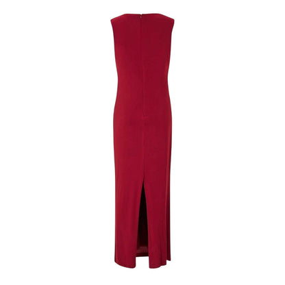 Wine - Back - Biba Womens-Ladies Cinched Waist Maxi Dress