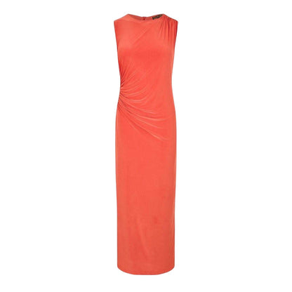 Orange - Front - Biba Womens-Ladies Cinched Waist Maxi Dress
