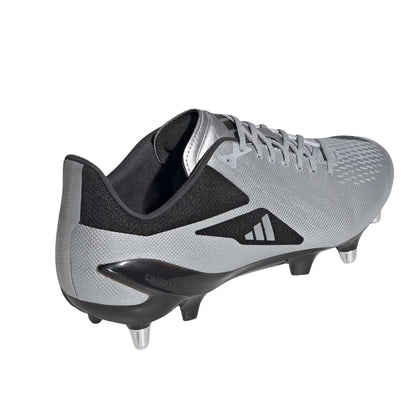 Silver-Black - Back - Adidas Mens Adizero RS15 Pro Gradient Leather Soft Ground Rugby Boots