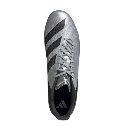 Silver-Black - Lifestyle - Adidas Mens Adizero RS15 Pro Gradient Leather Soft Ground Rugby Boots