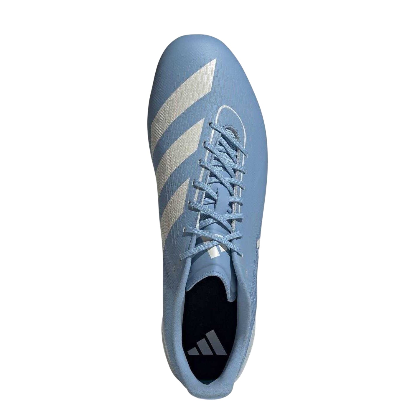 Blue-White - Lifestyle - Adidas Mens Adizero RS15 Pro Gradient Leather Soft Ground Rugby Boots