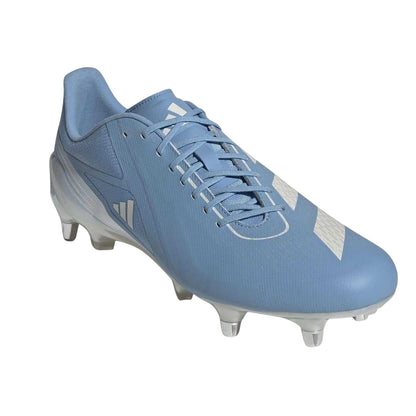 Blue-White - Pack Shot - Adidas Mens Adizero RS15 Pro Gradient Leather Soft Ground Rugby Boots