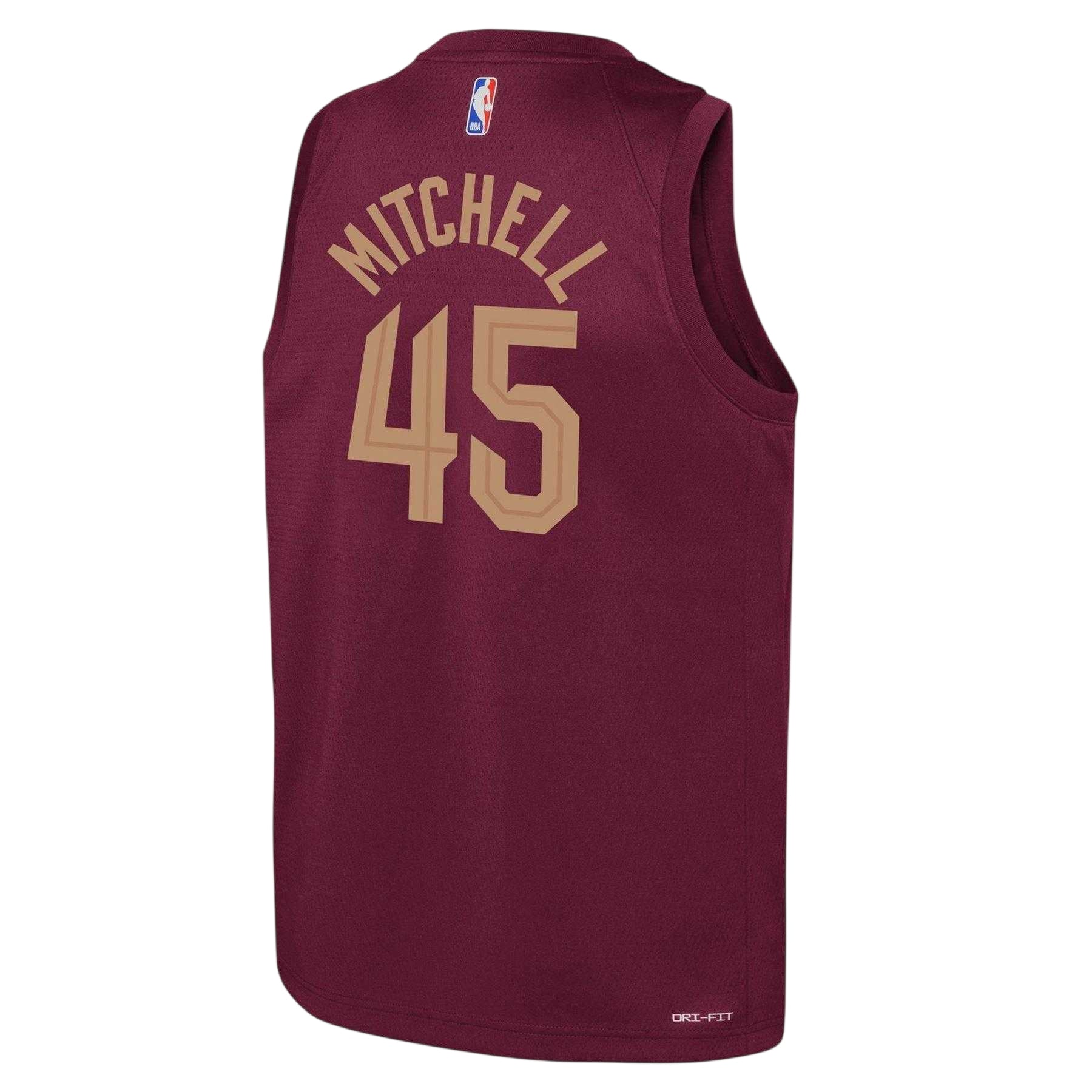 Team Red - Back - Nike Childrens-Kids Mitchell Cleveland Cavaliers Basketball Jersey