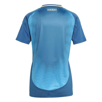 Marine Blue - Back - Adidas Womens-Ladies Sweden FA Away Jersey