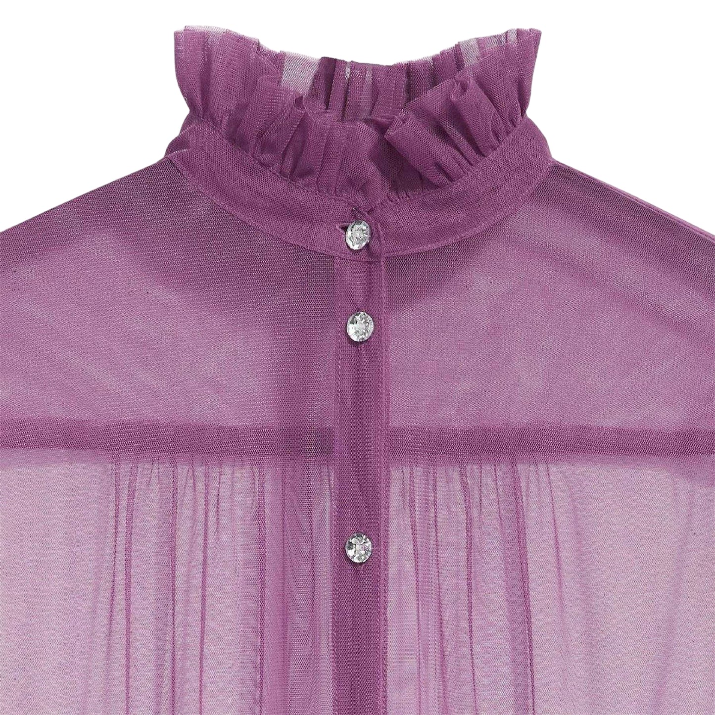 Purple - Side - Levis Womens-Ladies Radical Sheer Banded Collar Sleeveless Midi Dress