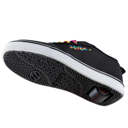 Black-Rainbow - Back - Heelys Childrens-Kids Propel Canvas Trainers