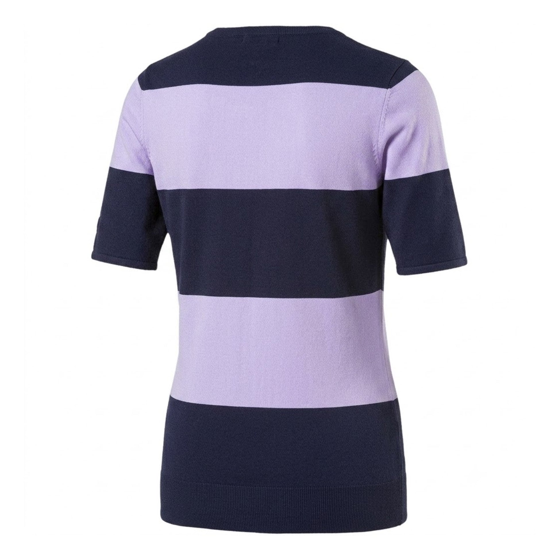 Navy-Purple - Back - Puma Womens-Ladies Short-Sleeved Golf Sweater Top