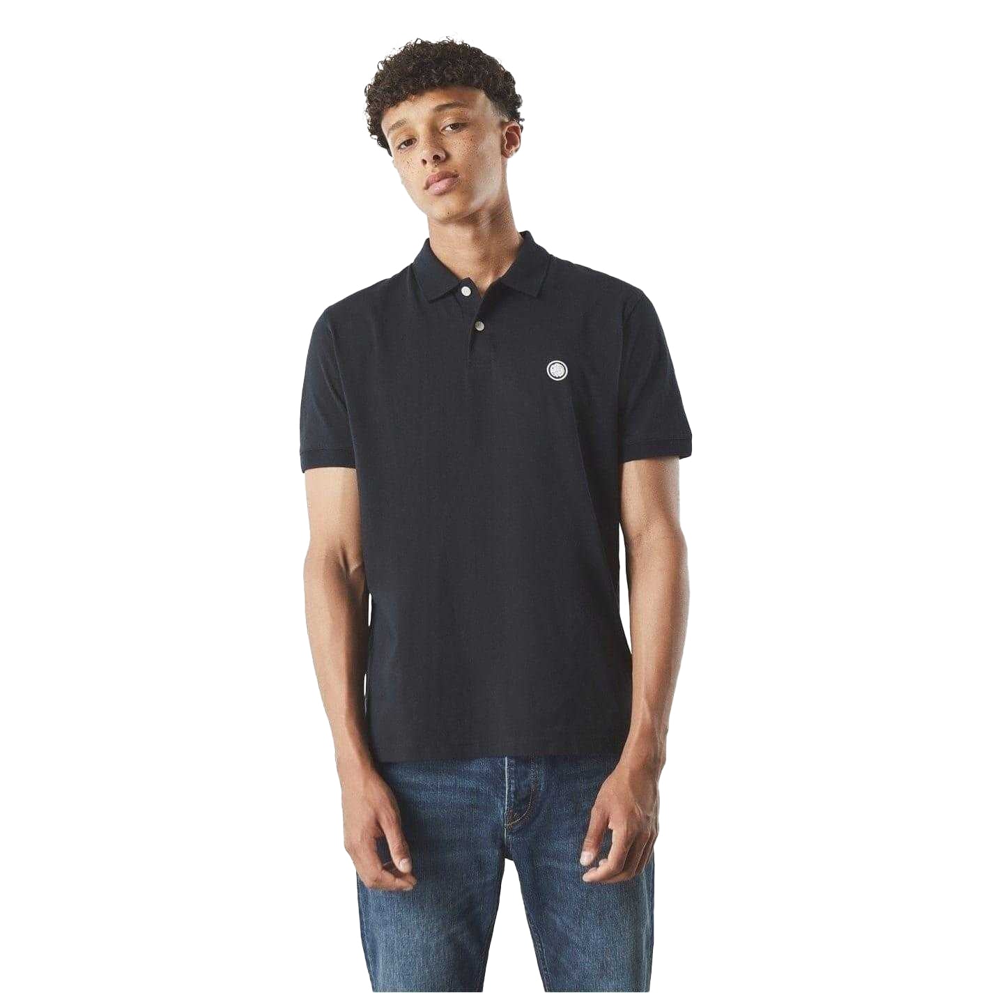 Black - Side - Pretty Green Mens Jerry Regular Polo Shirt