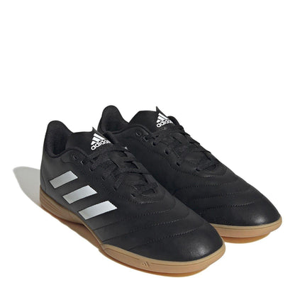 Black-White - Side - Adidas Mens Goletto VIII Indoor Football Shoes