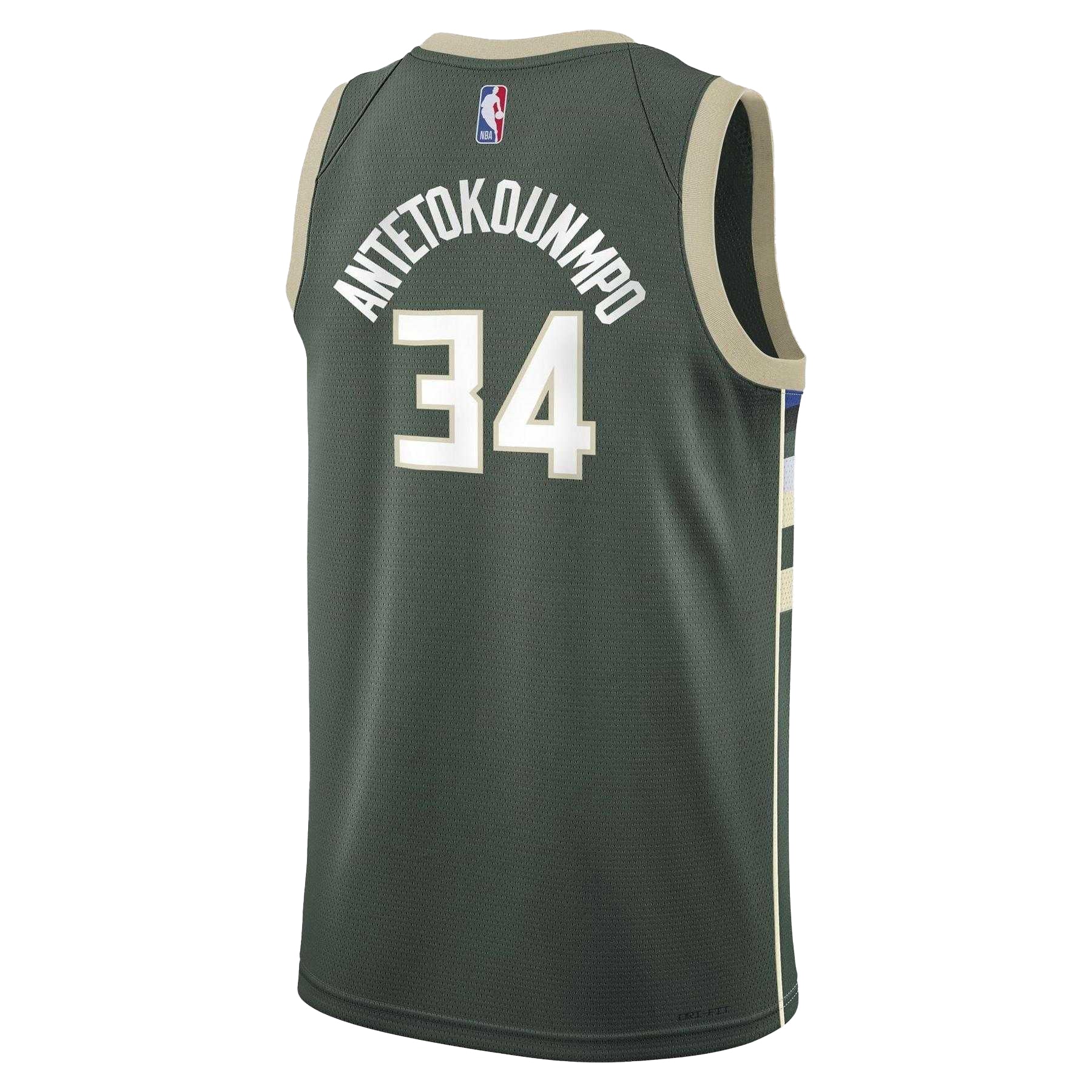Fir - Back - Nike Childrens-Kids Antetokounmpo Milwaukee Bucks Basketball Jersey