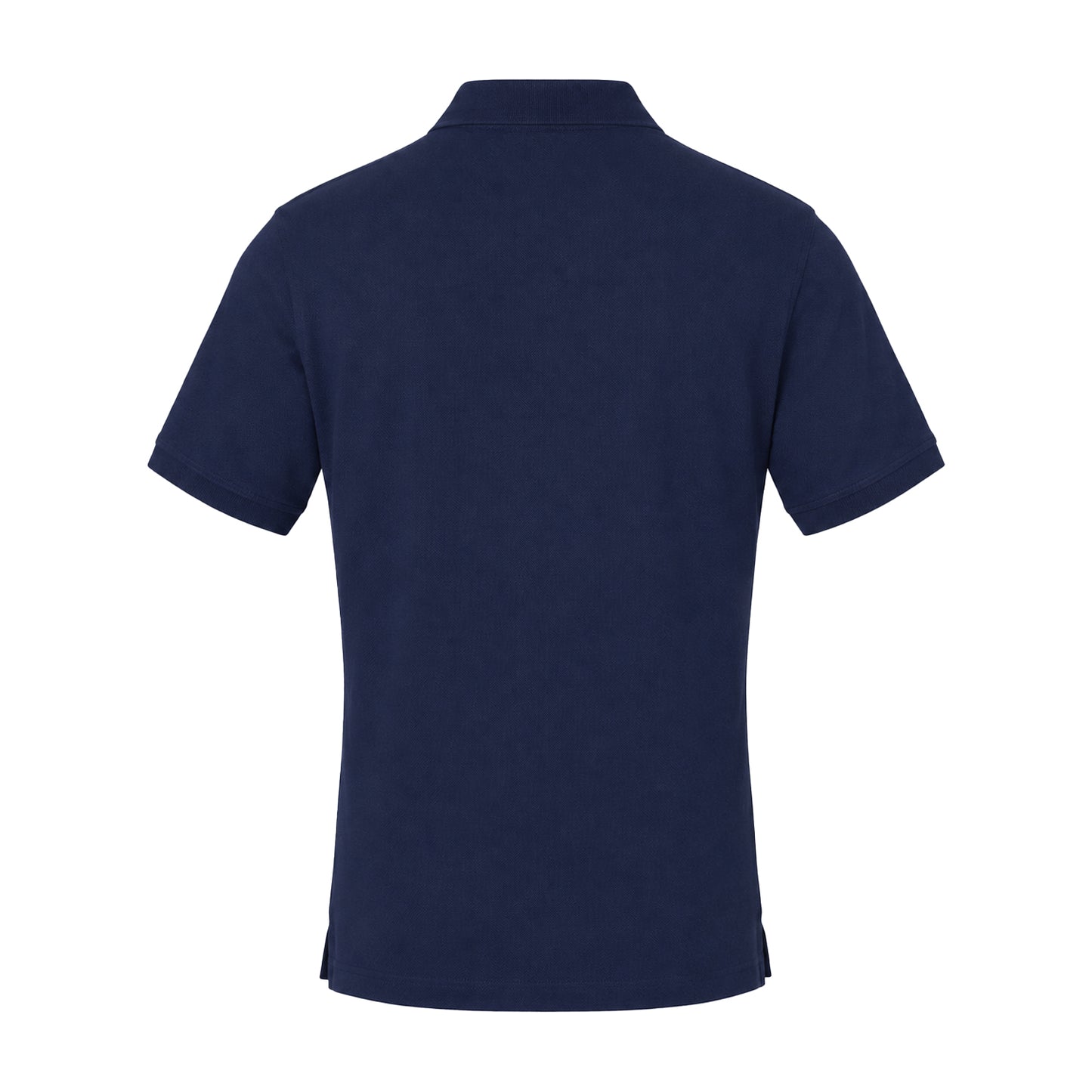 Navy - Back - Aquascutum Mens Cotton Collared Short-Sleeved Polo Shirt