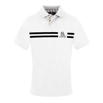 White - Front - Aquascutum Mens Collared Polo Shirt