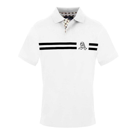 White - Front - Aquascutum Mens Collared Polo Shirt