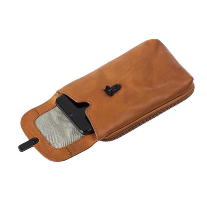 Caramel - Back - Aunts and Uncles Mrs Lemon Twist Leather Phone Pouch