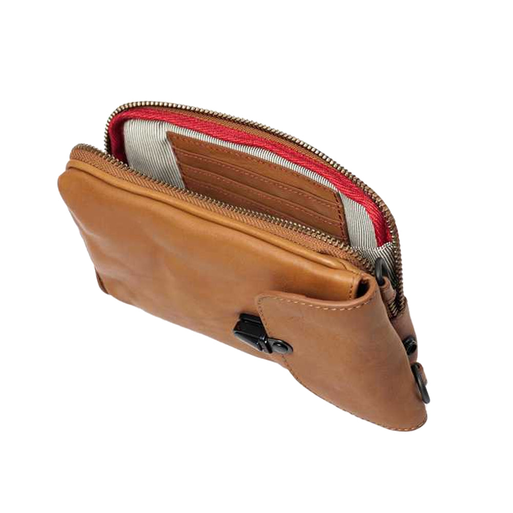 Caramel - Side - Aunts and Uncles Mrs Lemon Twist Leather Phone Pouch