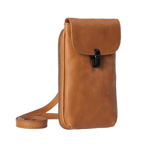 Caramel - Front - Aunts and Uncles Mrs Lemon Twist Leather Phone Pouch