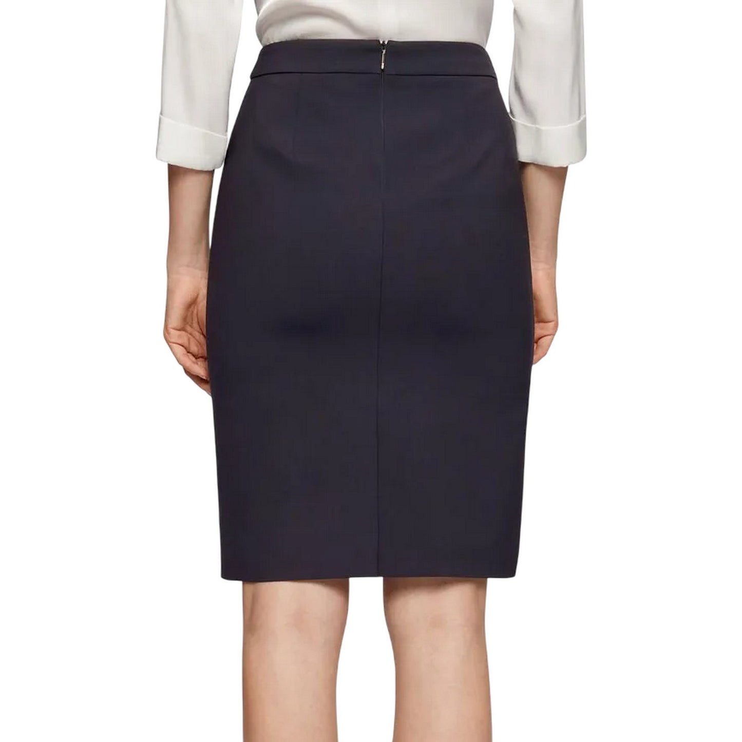 Blue - Back - Boss Womens-Ladies Vilea Pencil Skirt