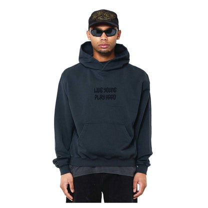 Black - Lifestyle - LYPH Mens Live Young Play Hard Hoodie