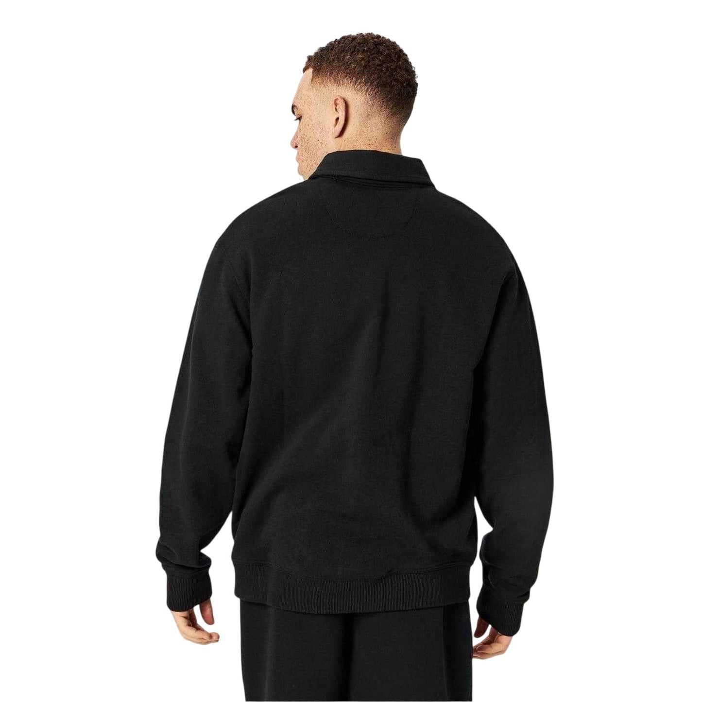 Black - Back - Everlast Mens Logo Long-Sleeved Polo Shirt