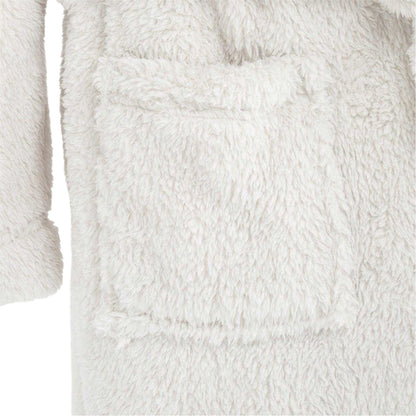 Grey - Lifestyle - Linea Womens-Ladies Fleece Hooded Long-Sleeved Robe