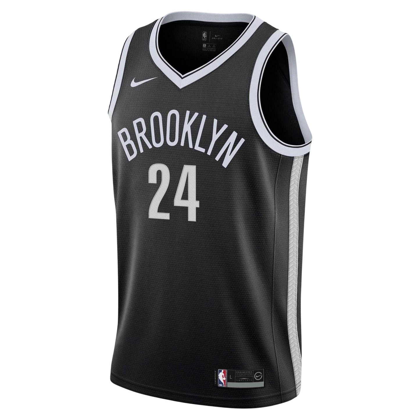 Black - Front - Brooklyn Nets Childrens-Kids Thomas Nike Basketball Jersey