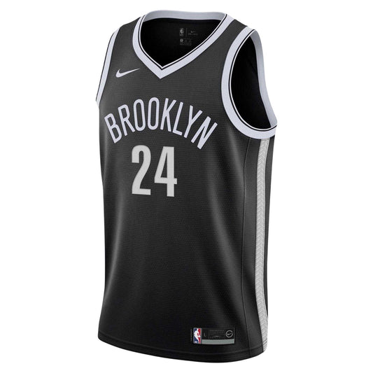 Black - Front - Brooklyn Nets Childrens-Kids Thomas Nike Basketball Jersey