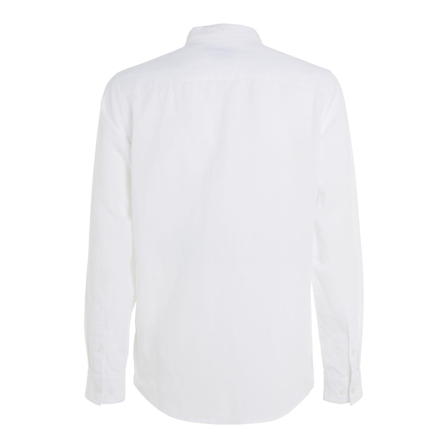 White - Back - Calvin Klein Mens Cotton Lined Regular Shirt
