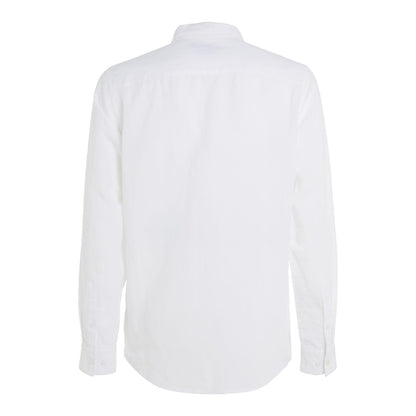 White - Back - Calvin Klein Mens Cotton Lined Regular Shirt