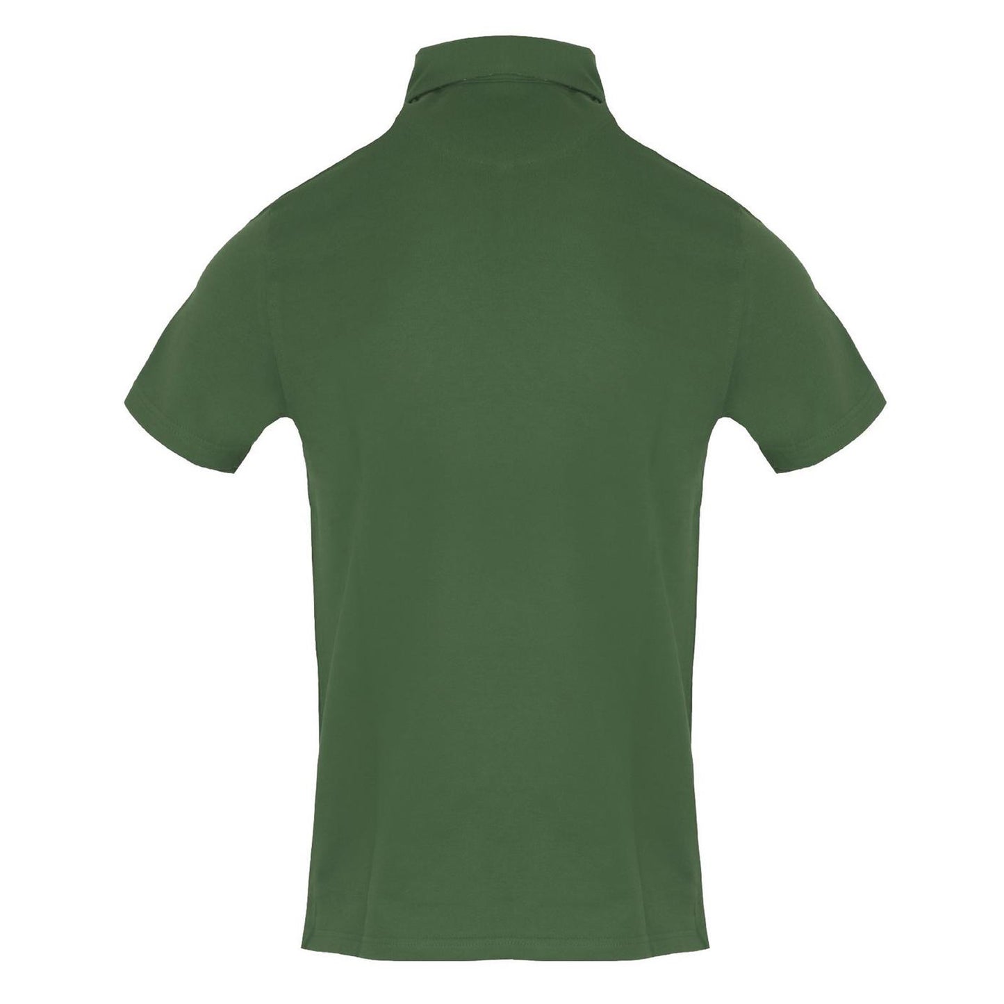 Military Green - Back - Aquascutum Mens Embroidered Logo Collared Polo Shirt