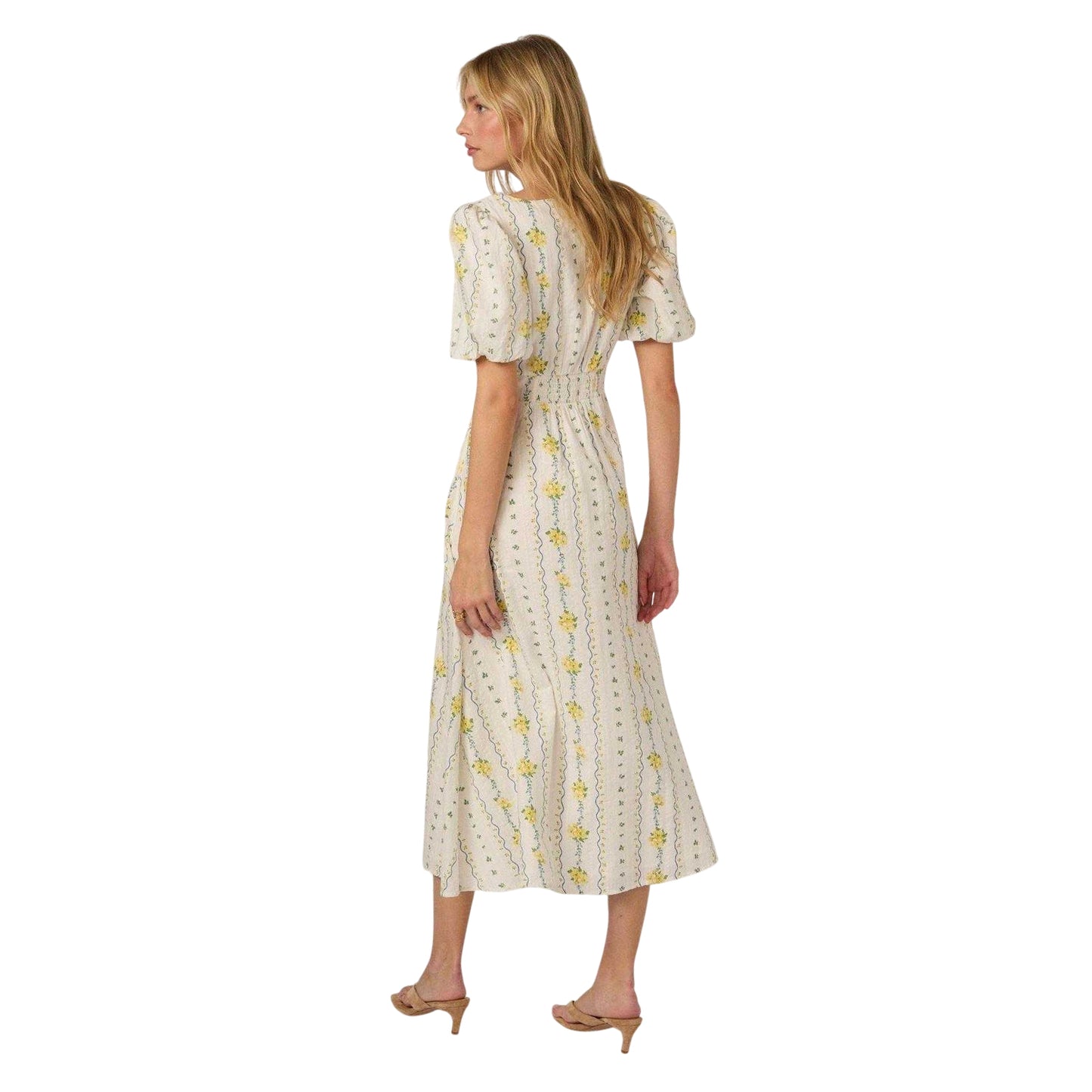 White - Back - Nobody´s Child Womens-Ladies Melody Floral Midi Dress