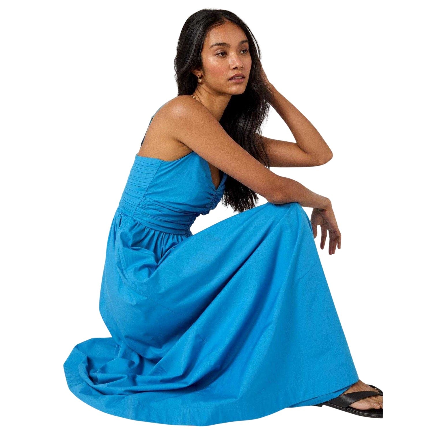 Blue - Pack Shot - Nobody´s Child Womens-Ladies Paige Spaghetti Strap Midi Dress