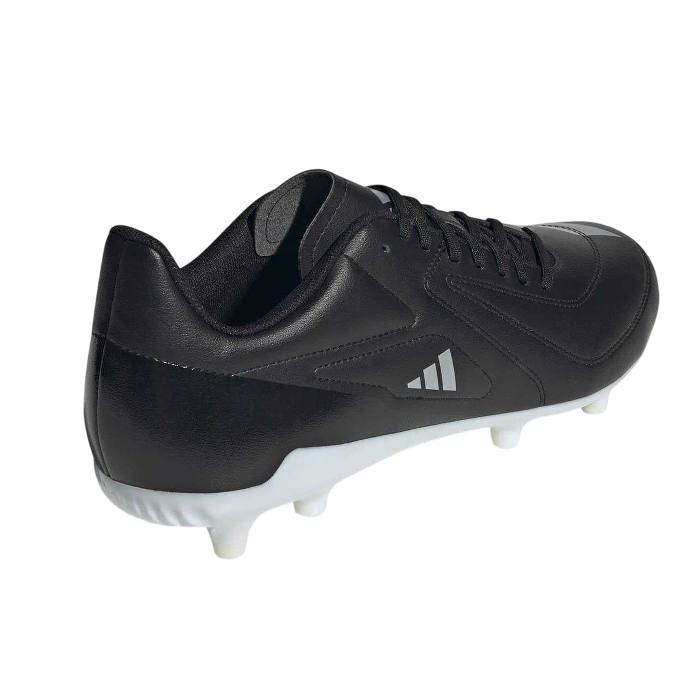 Black-White - Back - Adidas Mens RS15 Elite Leather Soft Ground Rugby Boots