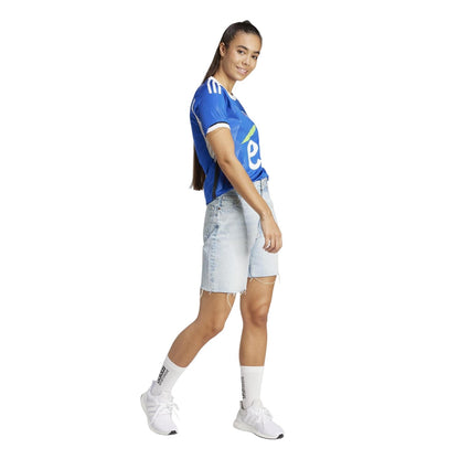 Blue - Pack Shot - Adidas Womens-Ladies RC Strasbourg Regular Home Jersey
