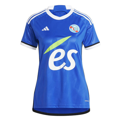 Blue - Front - Adidas Womens-Ladies RC Strasbourg Regular Home Jersey
