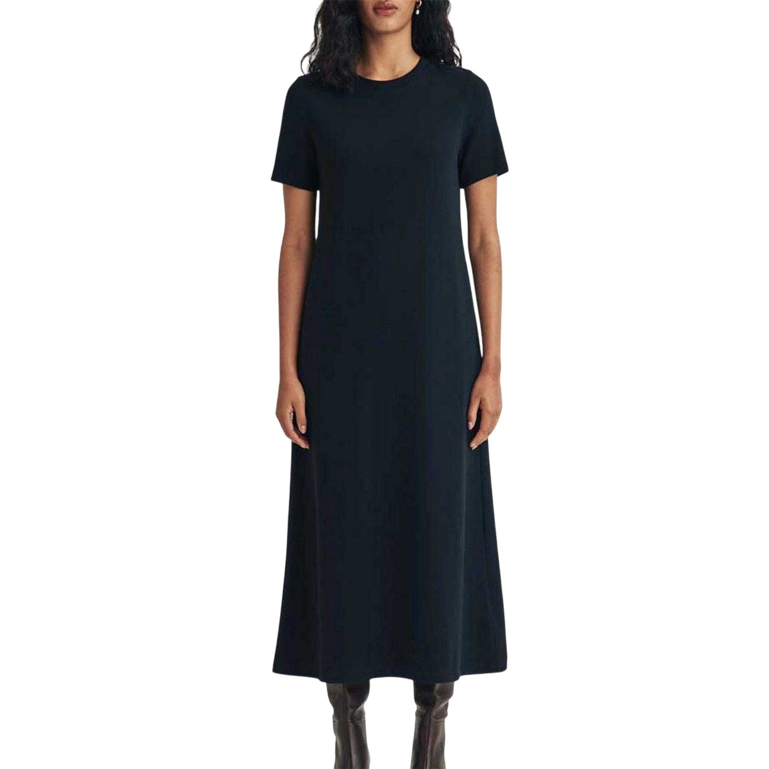 Navy Blue - Front - Nobody´s Child Womens-Ladies A-line T-Shirt Dress