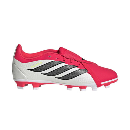 Red-White - Lifestyle - Adidas Womens-Ladies Predator Club Fold Over Firm Ground Football Boots