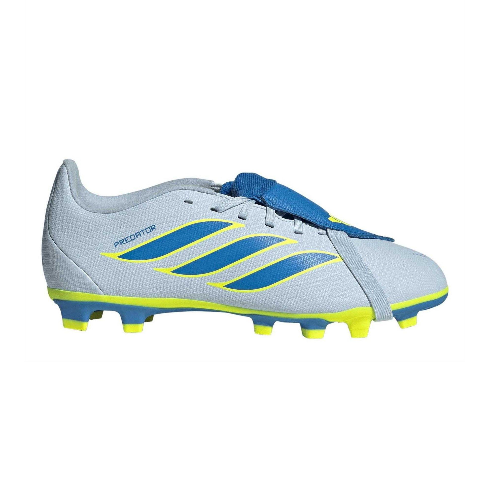 Blue-Yellow - Lifestyle - Adidas Womens-Ladies Predator Club Fold Over Firm Ground Football Boots