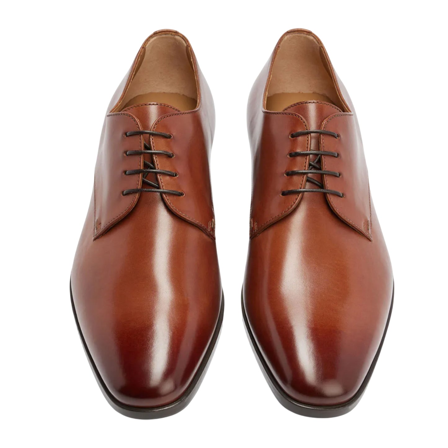 Brown - Lifestyle - Boss Mens Kensington Leather Derby Shoes