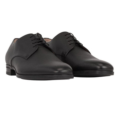 Black - Front - Boss Mens Kensington Leather Derby Shoes