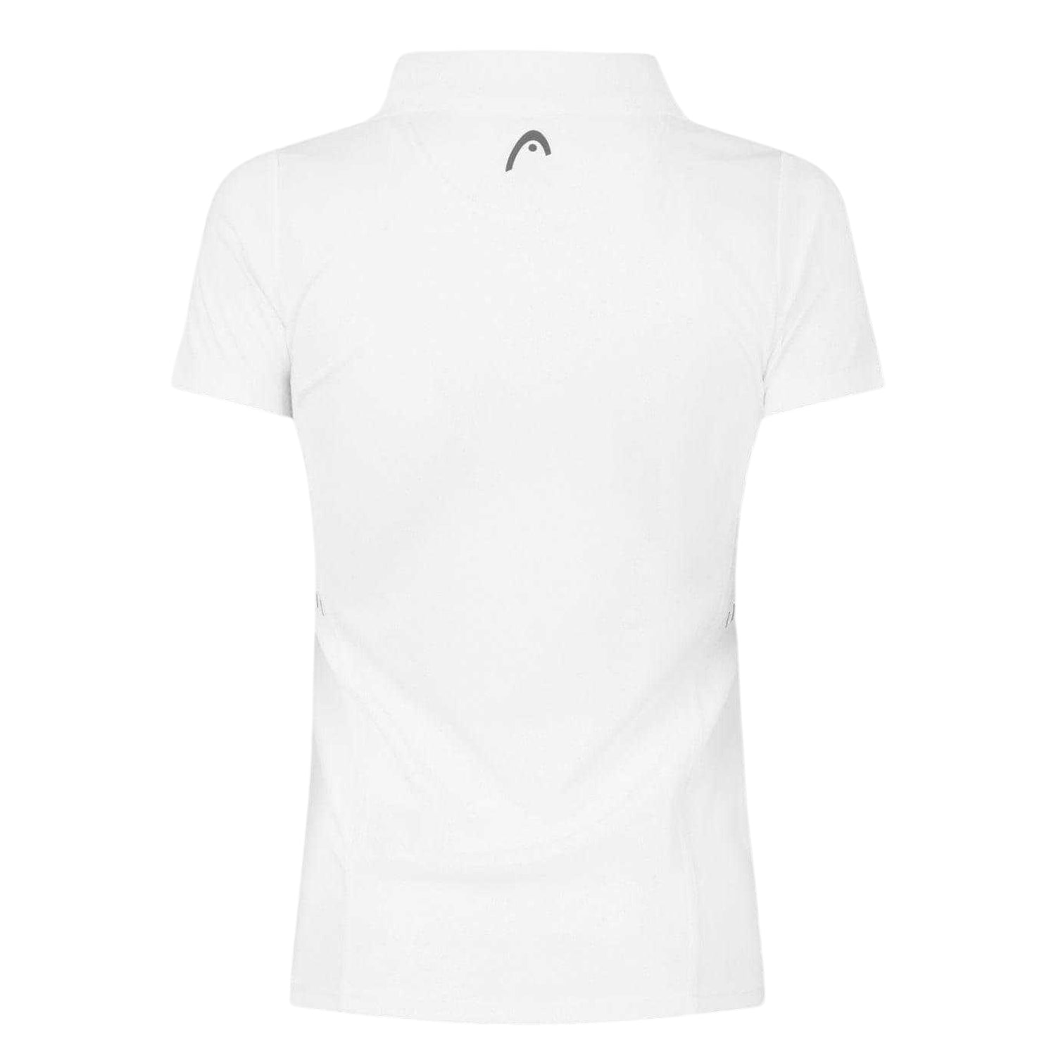 White - Back - Head Womens-Ladies Club Logo Polo Shirt