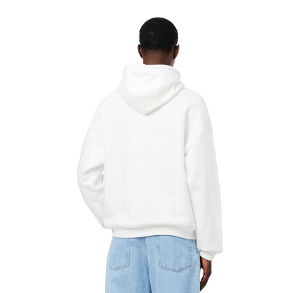 Cream - Back - Lacoste Mens Loose Fit Drawstring Hoodie