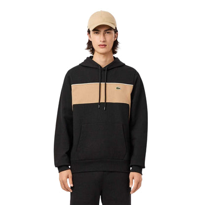 Black - Side - Lacoste Mens Colour Block Hoodie