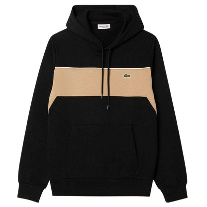 Black - Front - Lacoste Mens Colour Block Hoodie