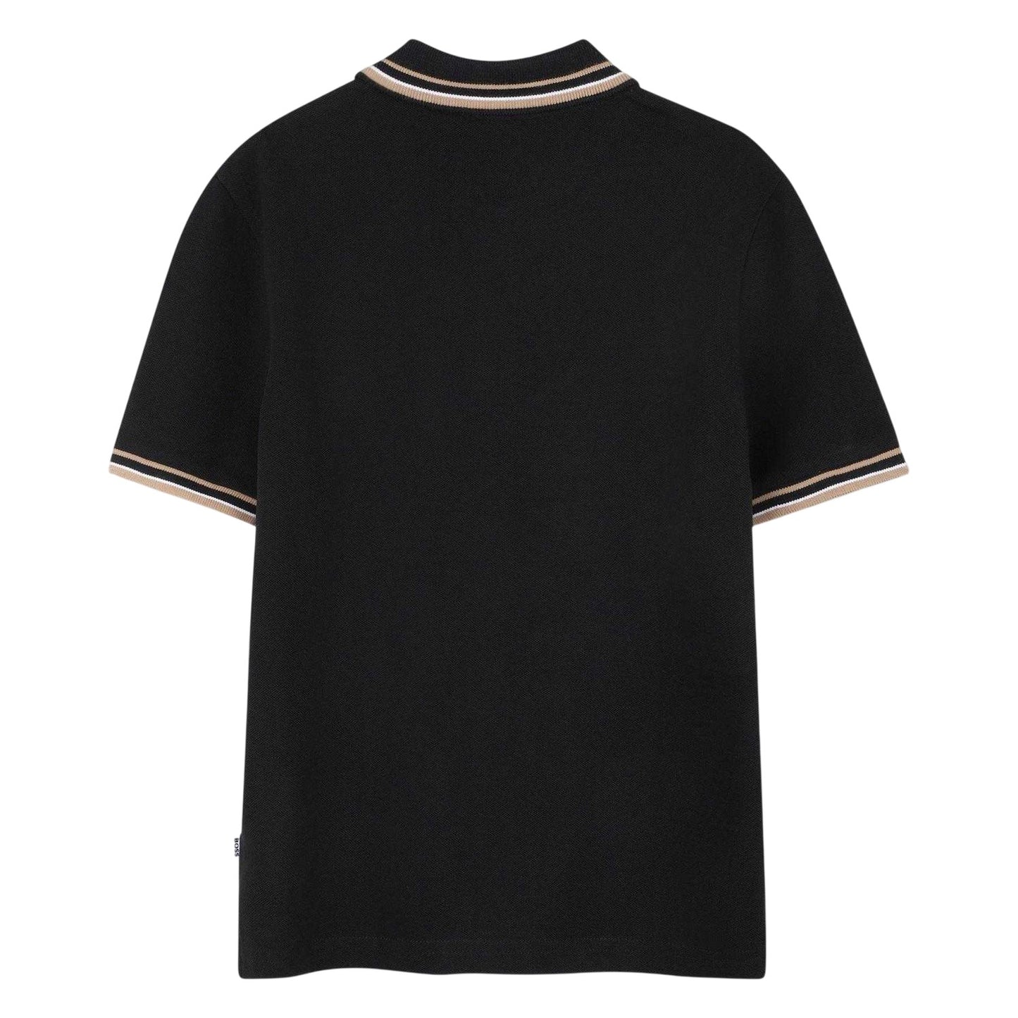Black - Back - Boss Childrens-Kids Tonal Logo Polo Shirt