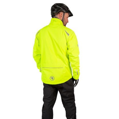 Yellow - Side - Endura Mens Hummvee Performance Waterproof Cycling Jacket