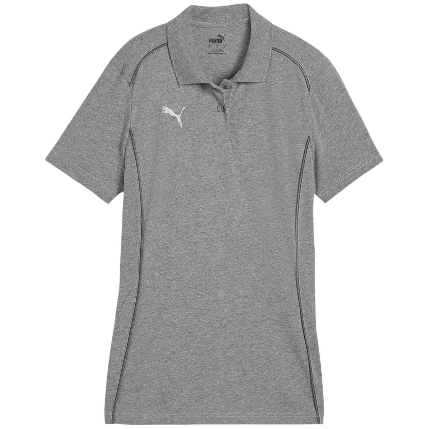 Grey - Front - Puma Womens-Ladies TeamFINAL Casuals Logo Polo Shirt