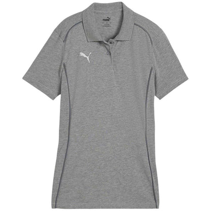 Grey - Front - Puma Womens-Ladies TeamFINAL Casuals Logo Polo Shirt